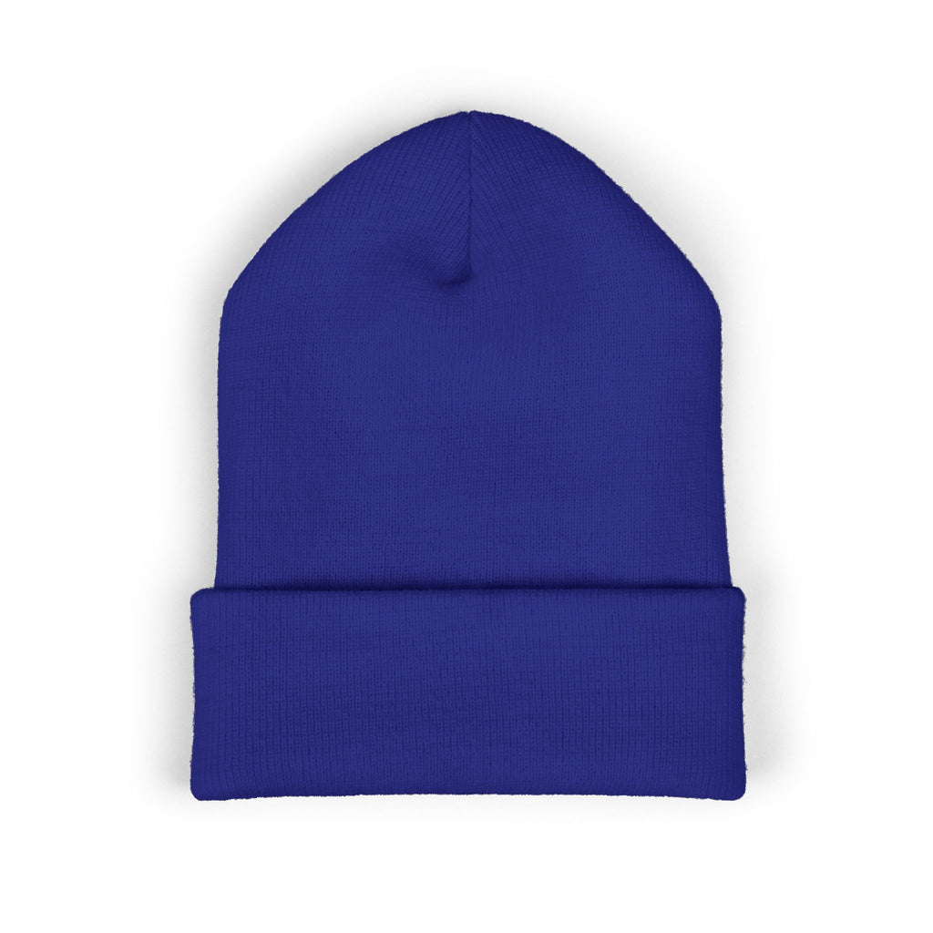Half Dollar Rodeo Embroidered Cuffed Beanie — Warm Yellow Knit Hat