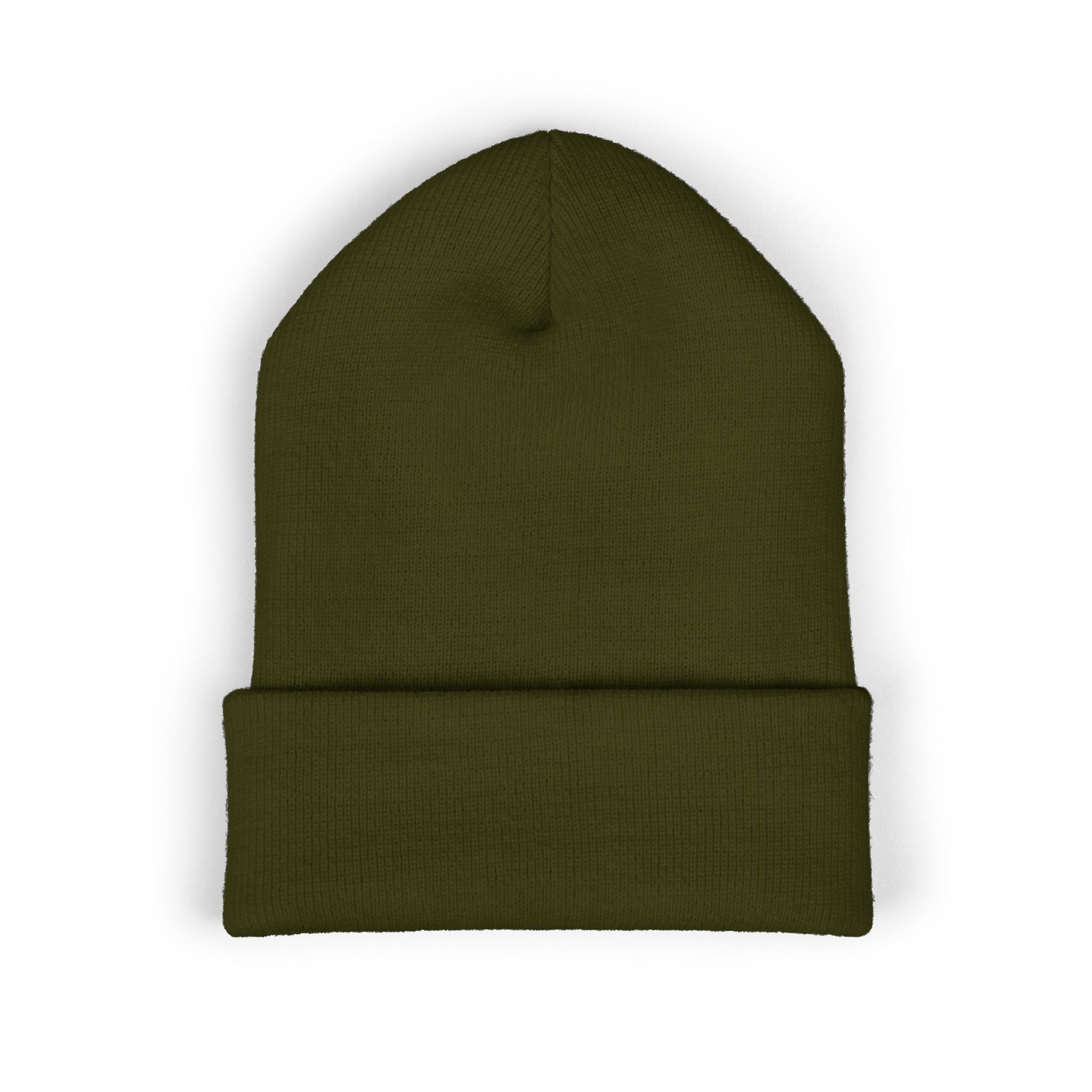 Half Dollar Rodeo Embroidered Cuffed Beanie — Warm Yellow Knit Hat