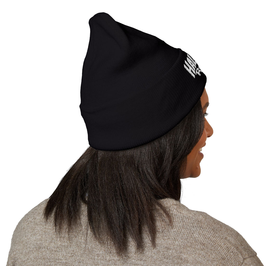 Half Dollar Rodeo Embroidered Cuffed Beanie — Warm Yellow Knit Hat