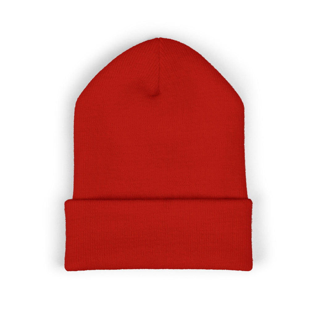 Half Dollar Rodeo Embroidered Cuffed Beanie — Warm Yellow Knit Hat