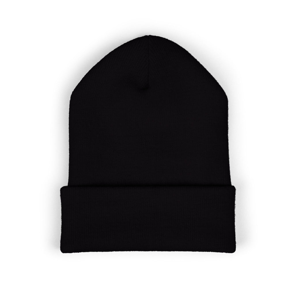 Half Dollar Rodeo Embroidered Cuffed Beanie — Warm Yellow Knit Hat