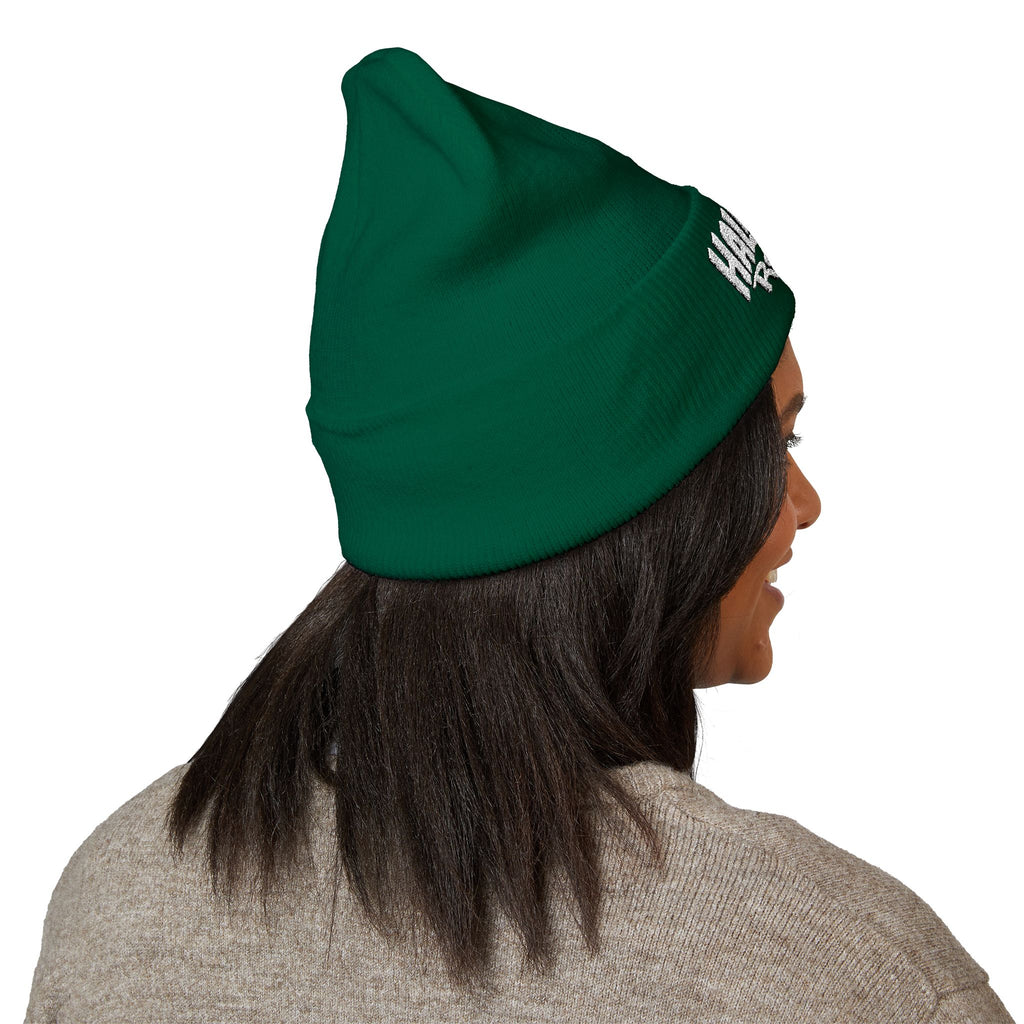 Half Dollar Rodeo Embroidered Cuffed Beanie — Warm Yellow Knit Hat
